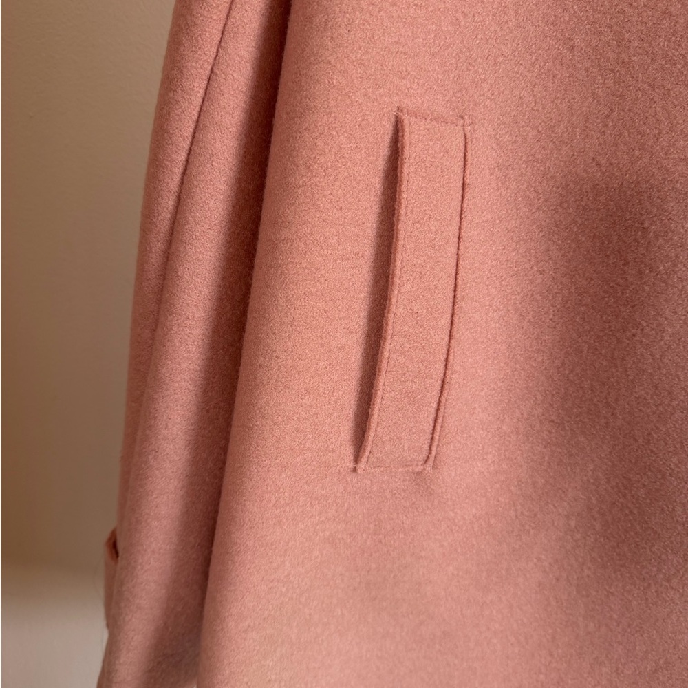 Harris Wharf London Women's Pea Coat in Pink - Picture 4 of 9